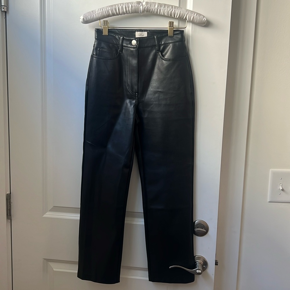 Leather gene type pants, Wilfred size 0, like new